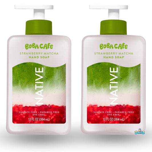 Native Liquid Hand Soap, Limited Edition Strawberry Matcha, Sulfate Free Hand Soap, Boba Café, 13 fl oz - Pack Of 02 Beauty & Personal Care Native