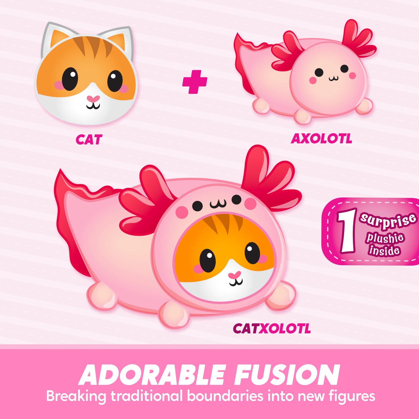 JOYIN Axolotl Plush Toy, Kawaii Axolotl Cat Plush Toy, 11" Soft Plushie, Cute Stuffed Animal Pillow for Kids and Adults, Birthday Gift for Boys and…