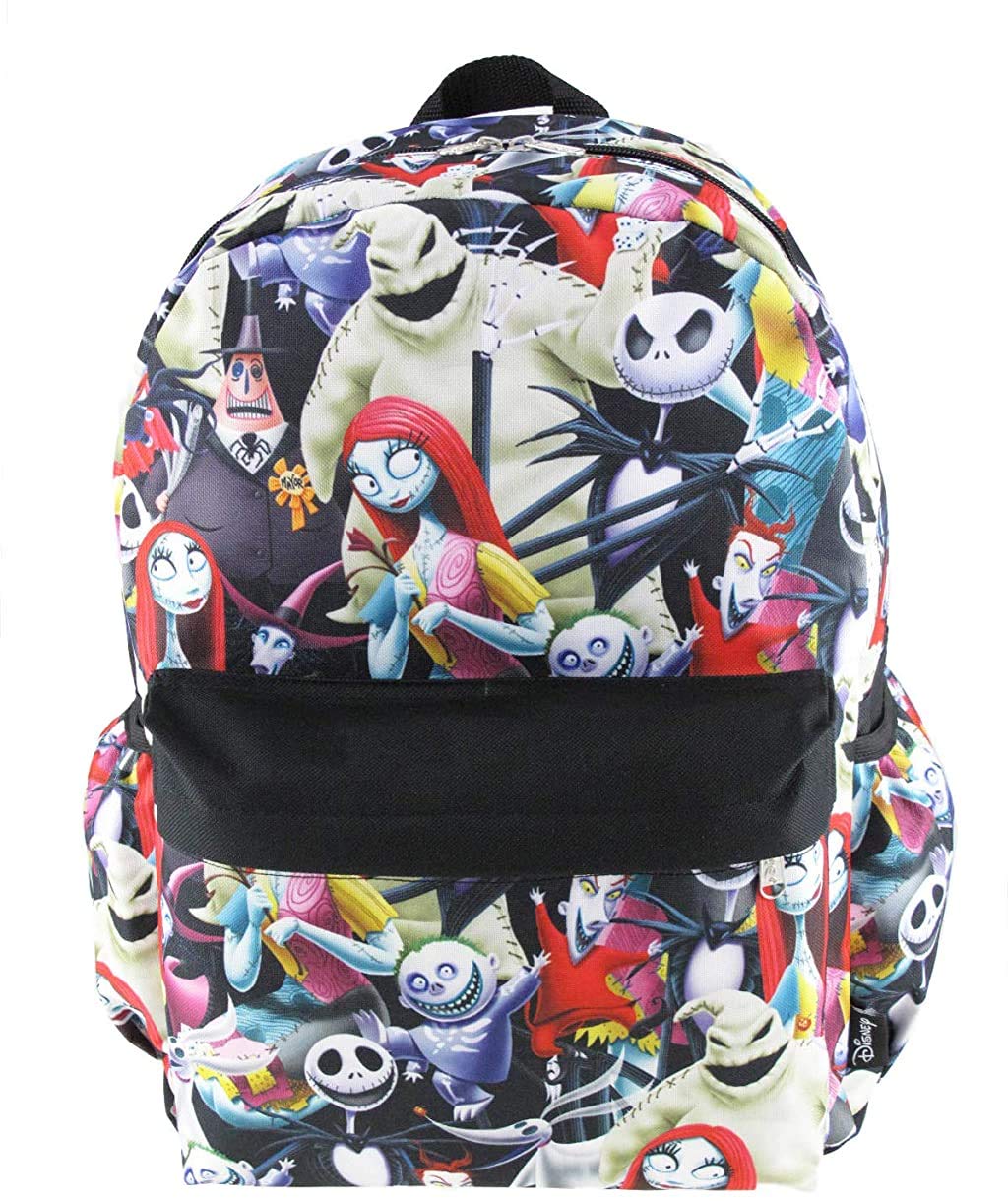 Disney's Nightmare Before Christmas 16 inch All Over Print Deluxe Backpack With Laptop Compartment