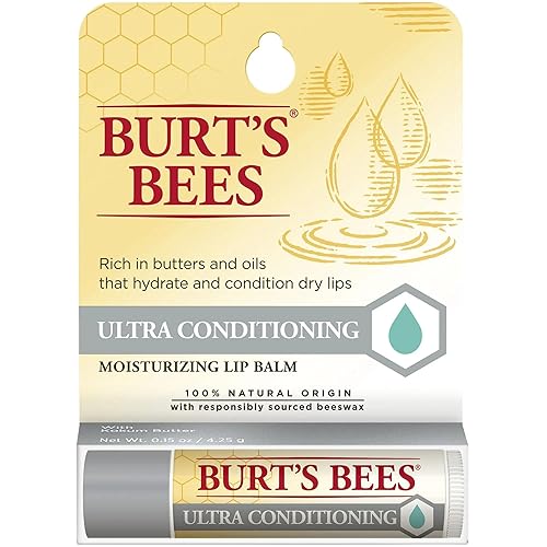 Burt's Bees Lip Balm, Ultra Conditioning with Kokum Butter, 0.15 oz (Pack of 6)