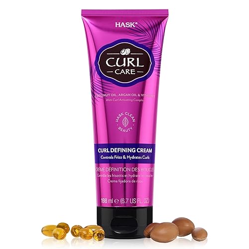 HASK CURL CARE Curl Defining Cream - vegan formula, cruelty free, color safe, gluten-free, sulfate-free, paraben-free