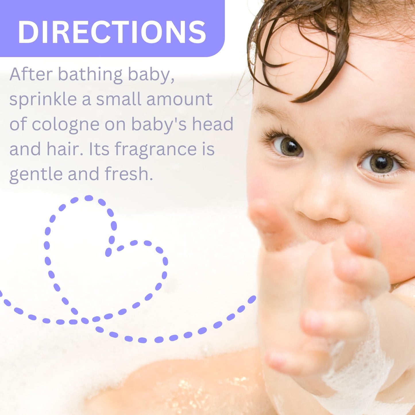 Para Mi Bebe 3 Baby Cologne 8.3 oz./250 ml (Violet)