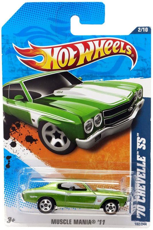 2011 Hot Wheels '70 Chevelle SS Light Green #102/244