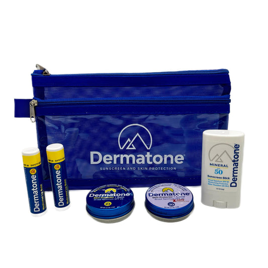 Dermatone Outdoor Protection Gift Pack | Contains 4 of our Sunscreen, Skin Protection Products | Classic Tin, Z-Cote, Mineral Sunscreen Stick & 2