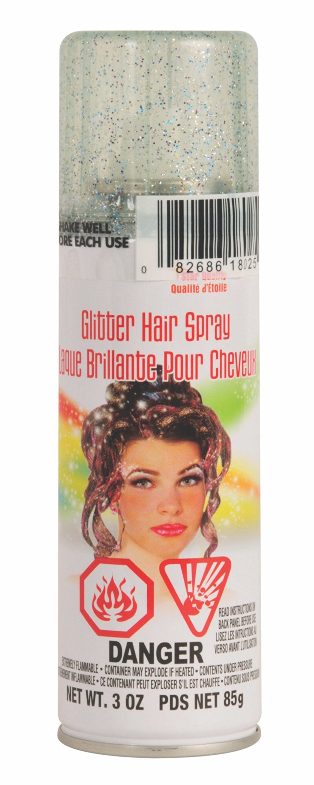 Rubies Multicolor Glitter Haircolor Costume Hairspray for Adults, Unisex 3 Ounce