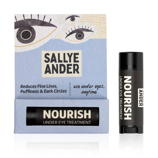 SALLYEANDER Nourish Under Eye Treatment - Soothing Stick for Dark Circles and Puffiness - Hydrating Shea, Cupuacu and Cocoa Butter - Gently Restore