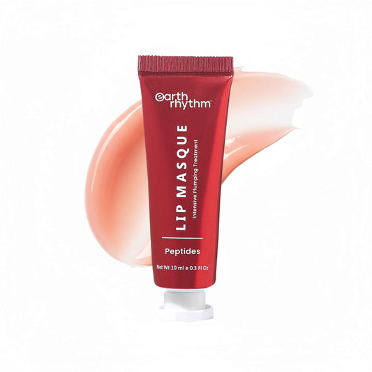 Earth Rhythm Lip Masque Lip Balm With Peptide, Nourishes, Smoothens, Plumps & Hydrates Dry Chapped Lips For Women & Girls, 10ml Beauty and Personal Care Earth Rhythm