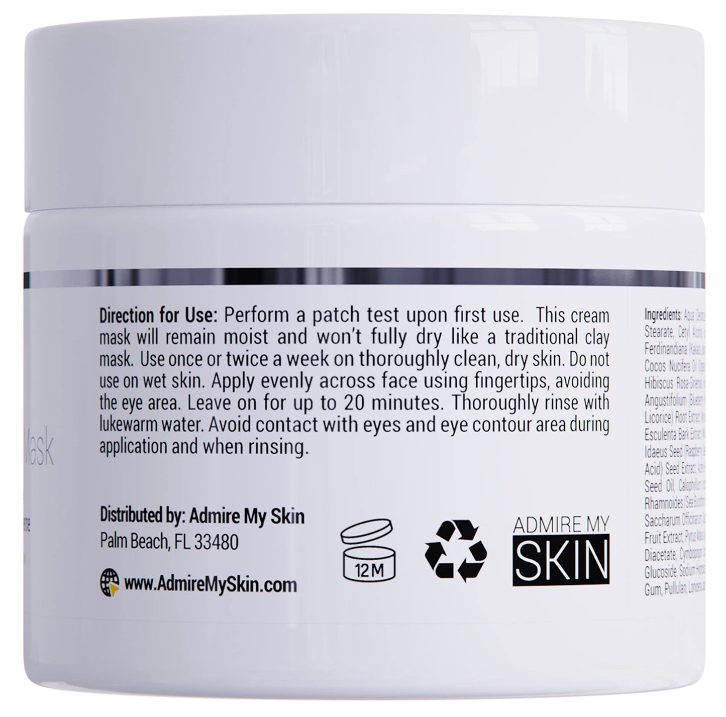 Vitamin C Mask for Face - Brightening Face Masks Skin Care Contains Glycolic Acid and Lactic Acid + Squalane Oil - Hydrating Beauty Face Mask