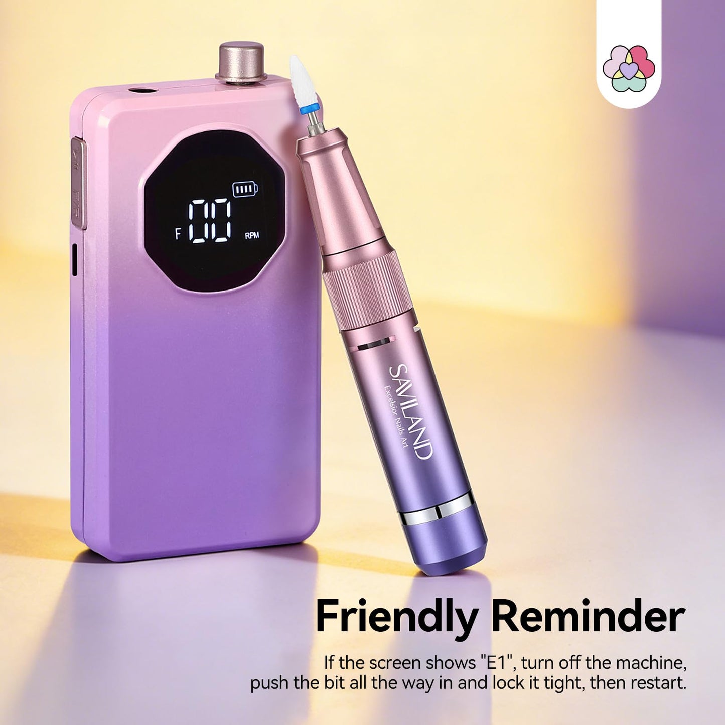 SAVILAND 2026 Nail Drill Professional: 40000RPM Electric Nail Drill 30S Fast Removal for Acrylic Nails Low Noise Electric Nail File Long-Lasting Beauty and Personal Care SAVILAND
