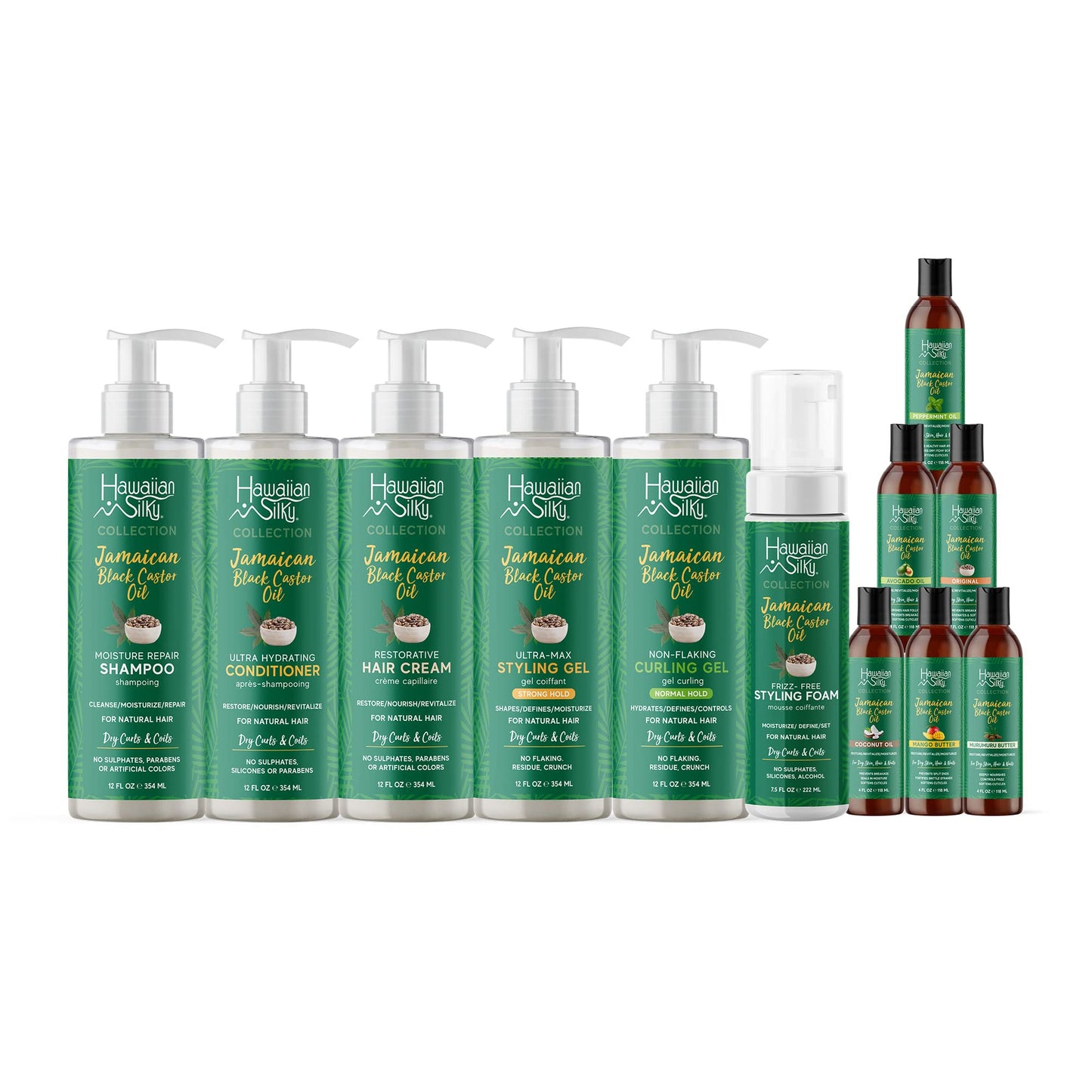 Hawaiian Silky Jamaican Black Castor Oil Collection Non Flaking Curling Gel
