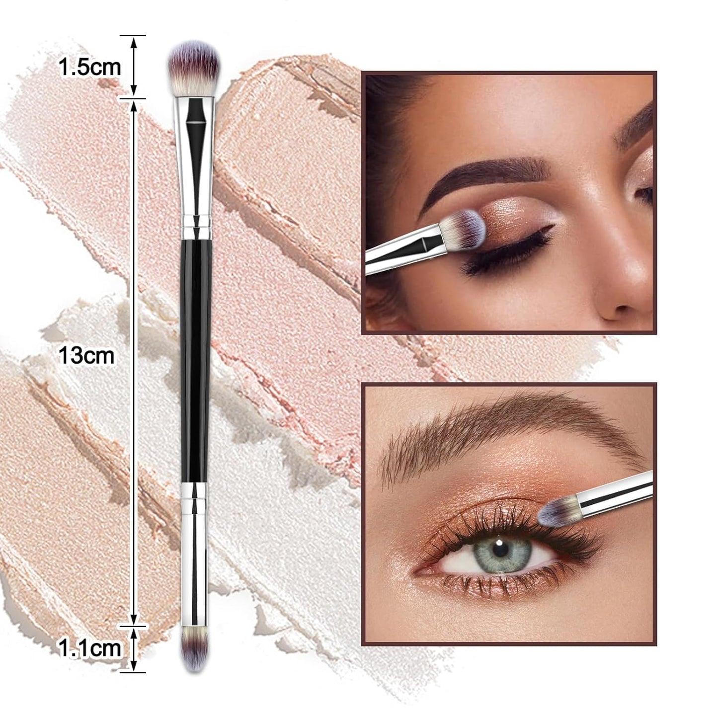 MUIIGOOD 3Pcs Eyeshadow Brush Eye Makeup Brush Professional Blending Eyeshadow Makeup Brushes for Concealer Eyebrows Eyeliner Soft Hairs Makeup Tool Beauty and Personal Care MUIIGOOD