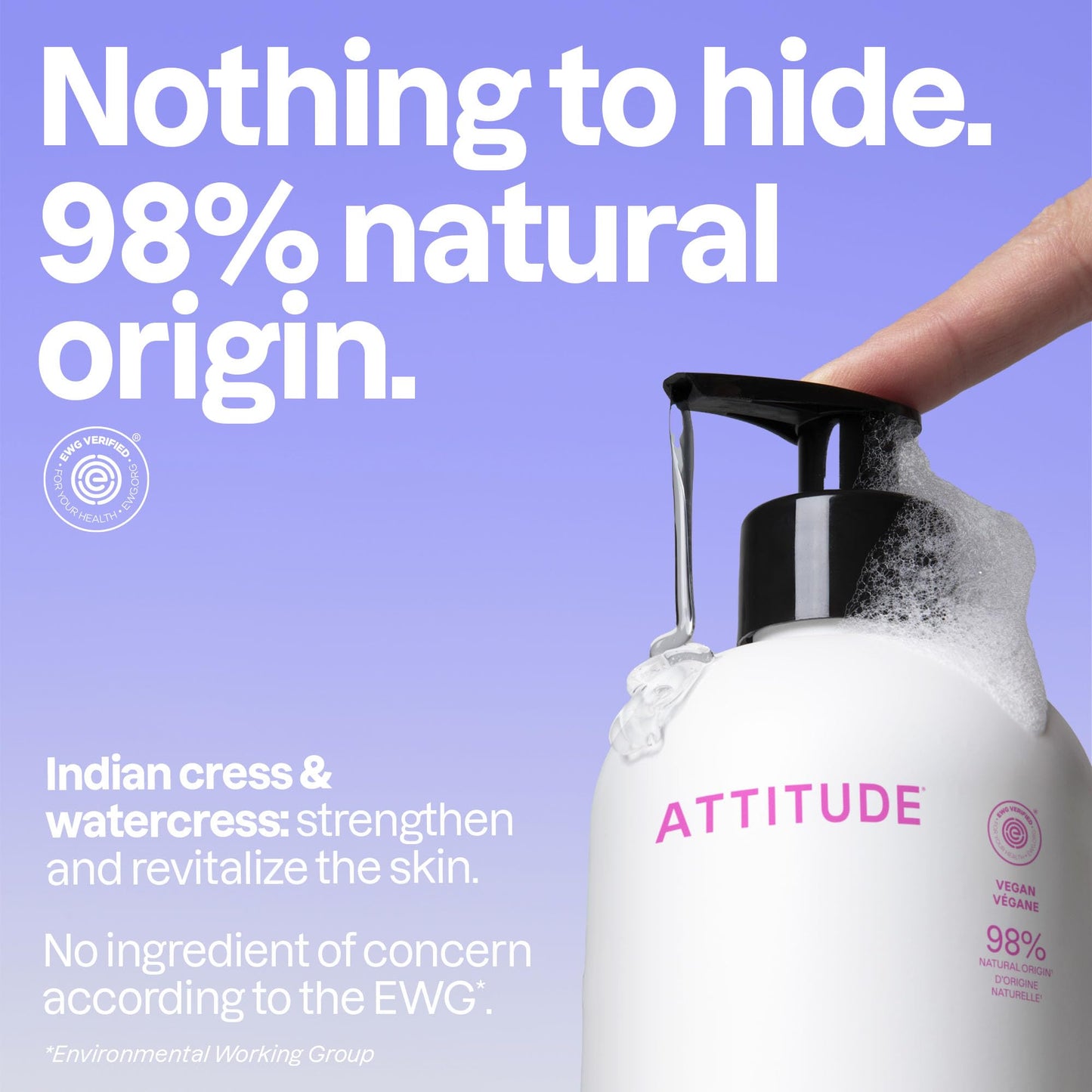ATTITUDE Liquid Hand Soap, EWG Verified, Plant and Mineral-Based, Vegan Personal Care Products, Coconut & Wild Berries Scent, 16 Fl Oz (Pack of 3) Beauty and Personal Care BIO SPECTRA ATTITUDE