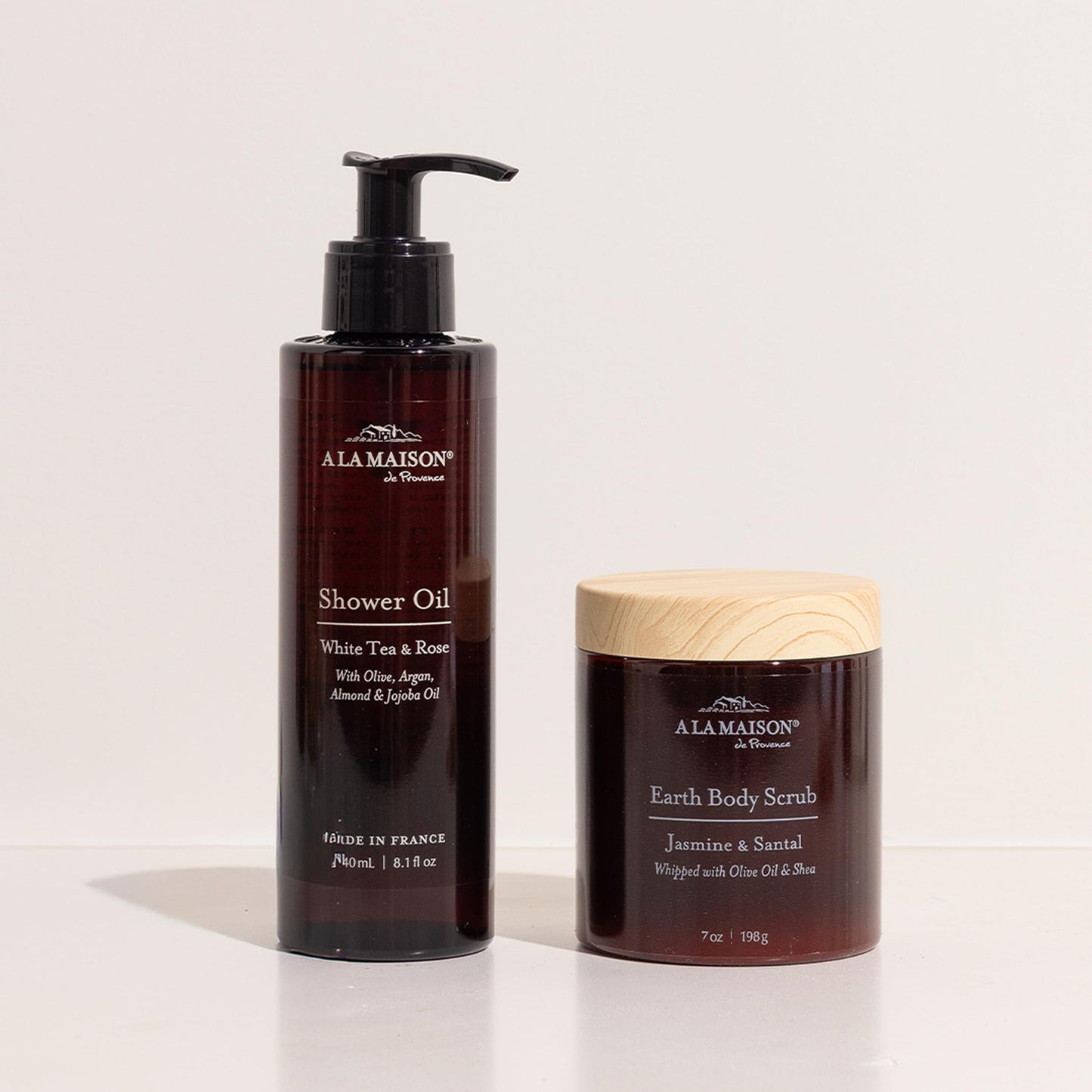 A LA MAISON Earth Body Scrub Amber Collection Natural Pumice Scrub with Shea Butter & Olive Oil - Gently Exfoliates & Softens Skin - French Formula Beauty & Personal Care A LA MAISON