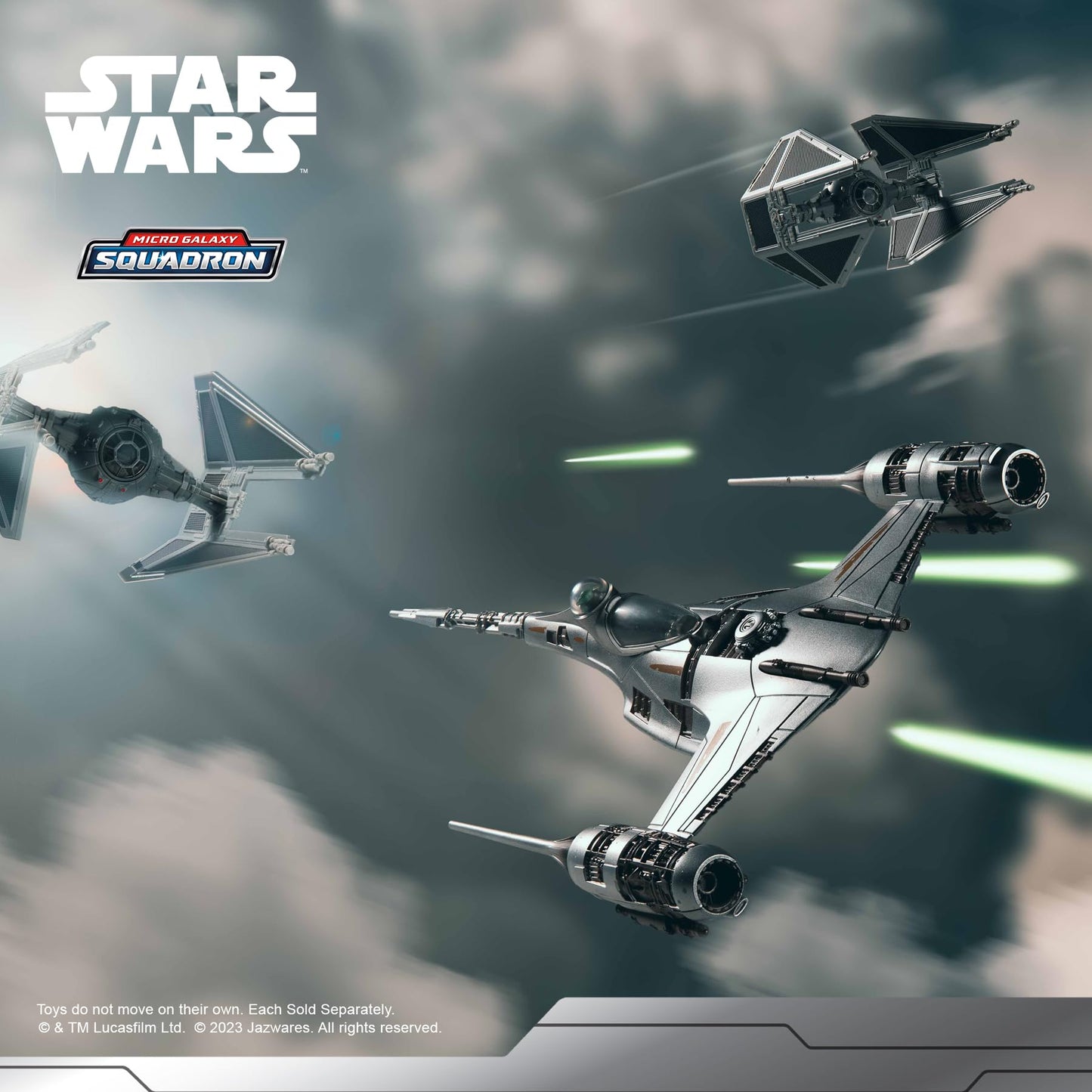 Star Wars Micro Galaxy Squadron The Mandalorian's N-1 Starfighter - 5-Inch Starfighter Class Vehicle with 1-Inch Micro Figure Accessory