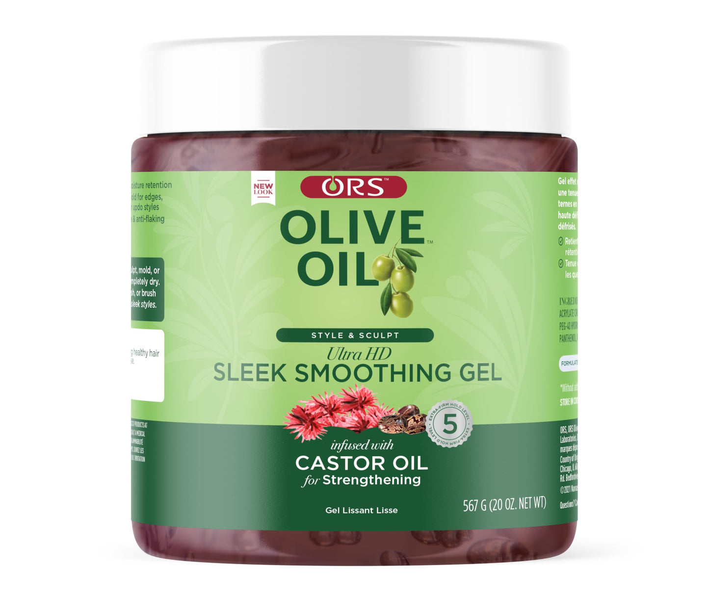 ORS Olive Oil Style & Sculpt Ultra HD Sleek Smoothing Gel with Castor Oil 20 Ounces