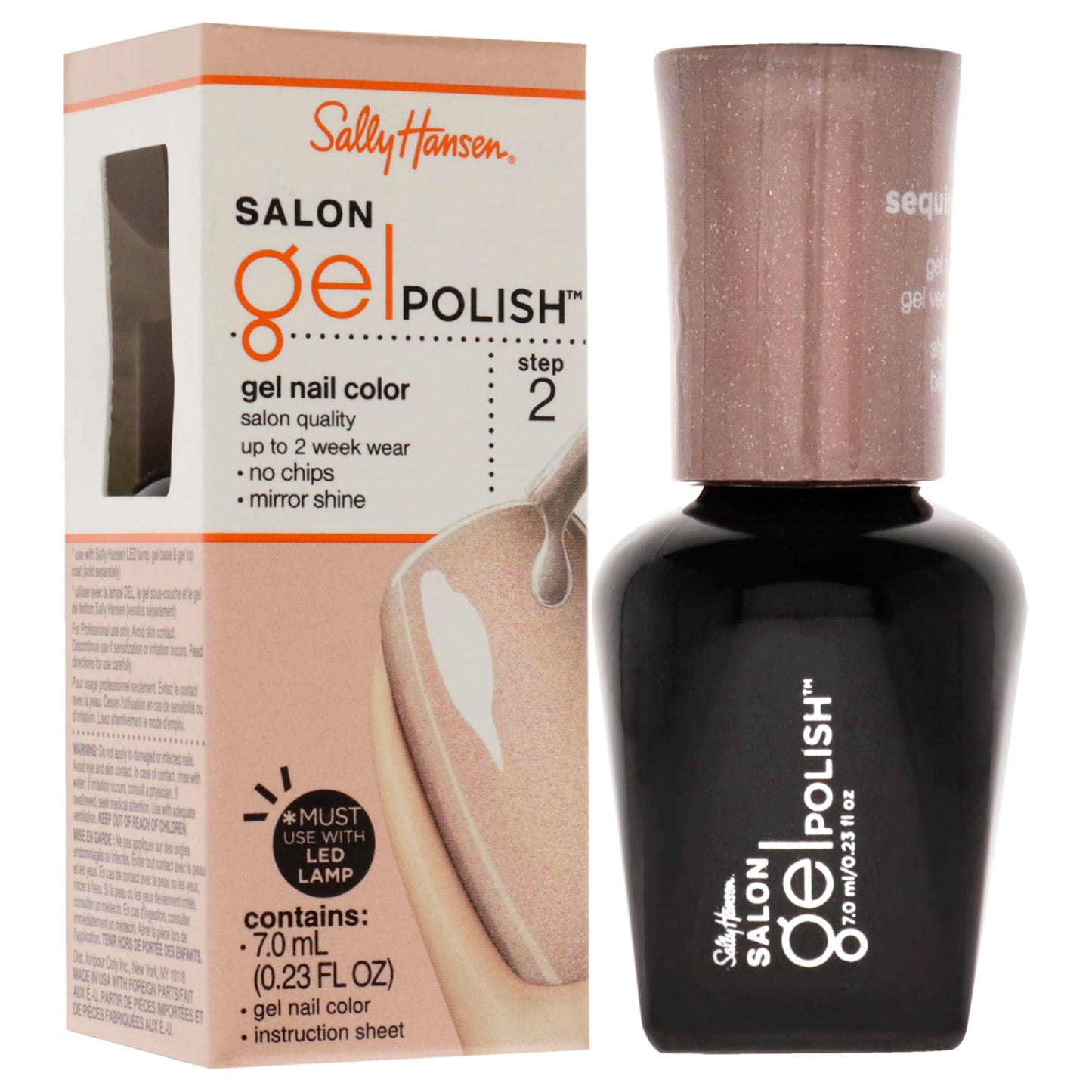 Sally Hansen Salon Gel Polish - 175 Sequin Stiletto Nail Polish Women 0.23 oz