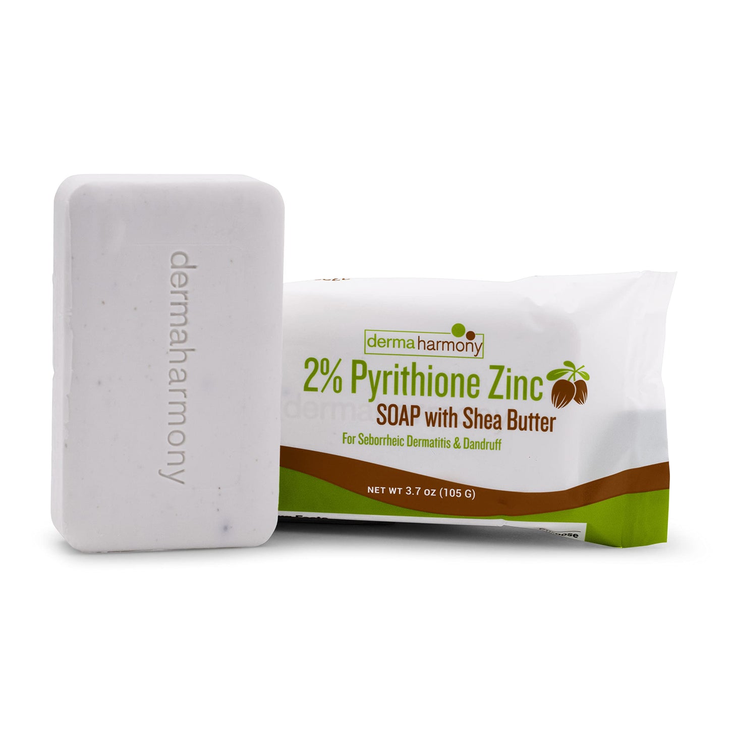 Dermaharmony 2% Pyrithione Zinc Shea Butter Bar Soap for Seborrheic Dermatitis and Dandruff (3.7 oz) Beauty & Personal Care Dermaharmony
