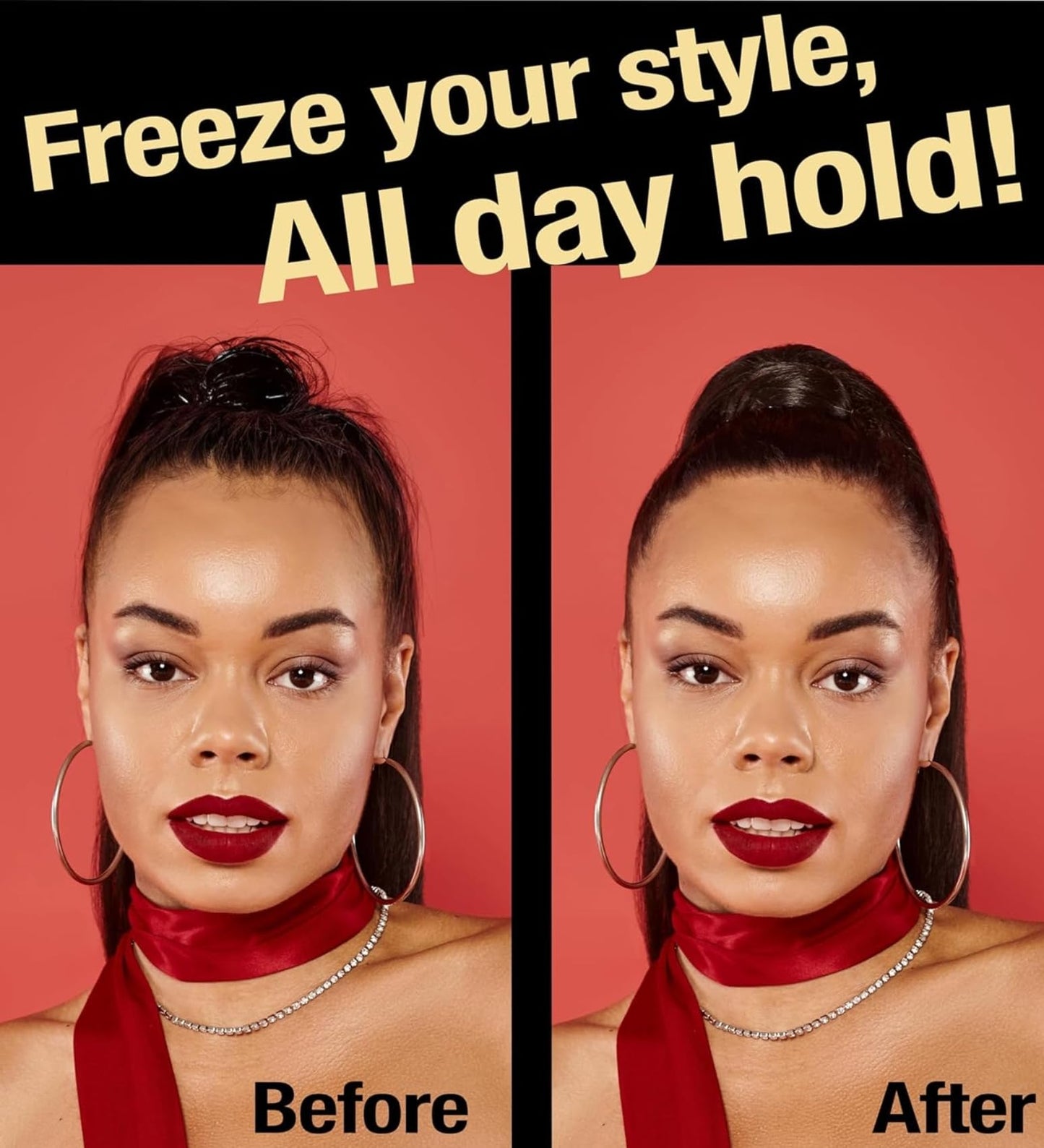 EBIN NEW YORK Wonder Ponytail Bond Freeze Spray 8oz – Extreme Firm Hold, 24H Frizz Control, Fast-Drying, Lightweight, Shine for All Hair Types