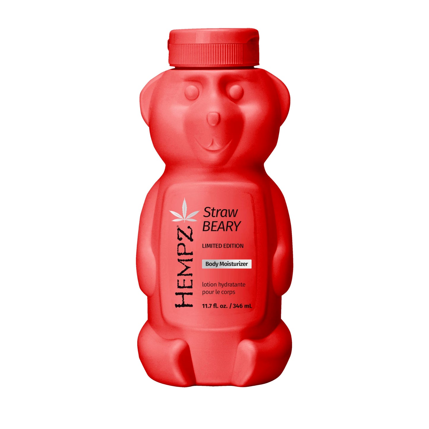 Hempz Limited Edition Strawbeary Body Moisturizer, Hydrating and Nourishing Lotion, Cute Fall Bear, Giftable for Women and Teens, 11.7 oz.