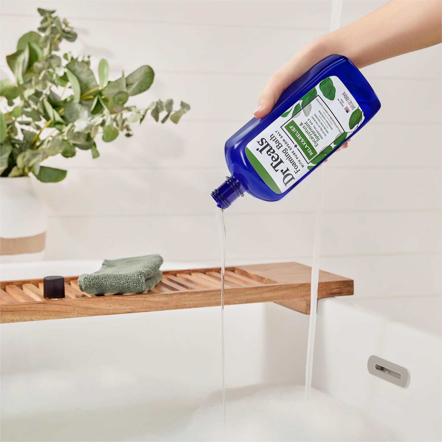 Dr Teal's Foaming Bath with Pure Epsom Salt, Relax & Relief with Eucalyptus & Spearmint, 34 fl oz (Pack of 2) Beauty and Personal Care Dr Teal's