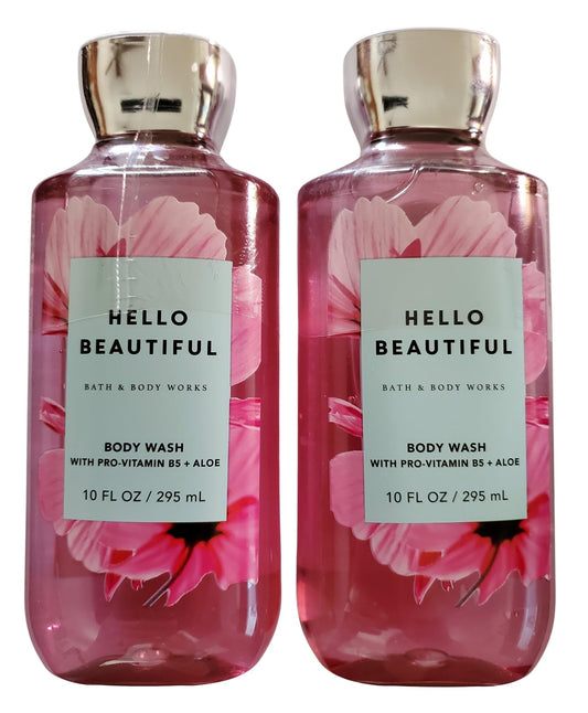 Bath & Body Works Shower Gel, Gift Set of 2, 10oz Each (Hello Beautiful)