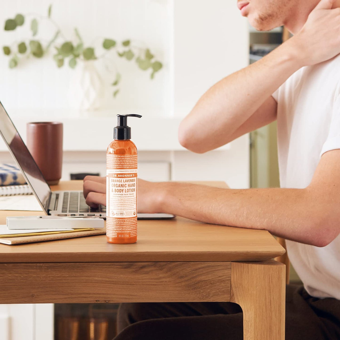 Dr Bronner's 3-in-1 Orange & Lavender Organic Hand and Body Lotion, Made with Organic Oils, Used for Hands, Face and Body, Certified Fair Trade Beauty & Personal Care Dr. Bronner's