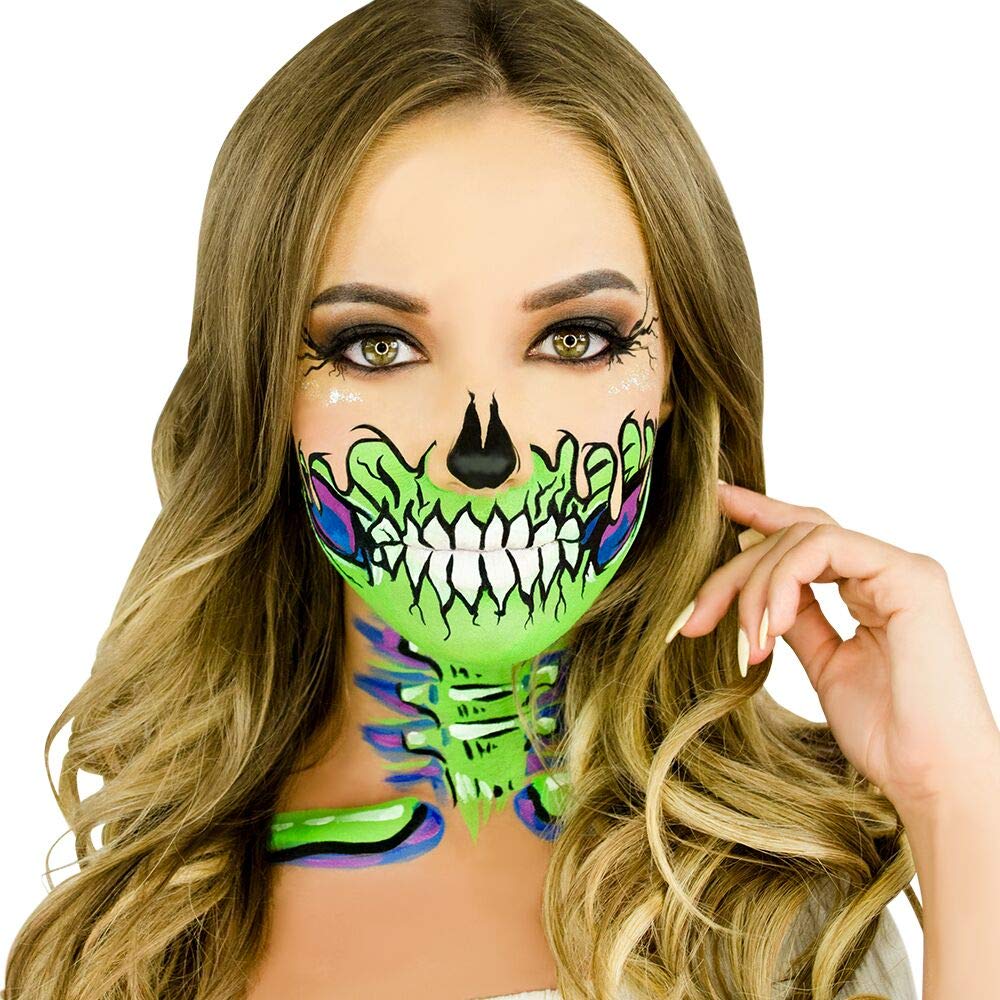 Woochie Water Activated Makeup - Professional Quality Halloween and Costume Makeup - (Green, 1.0 oz)