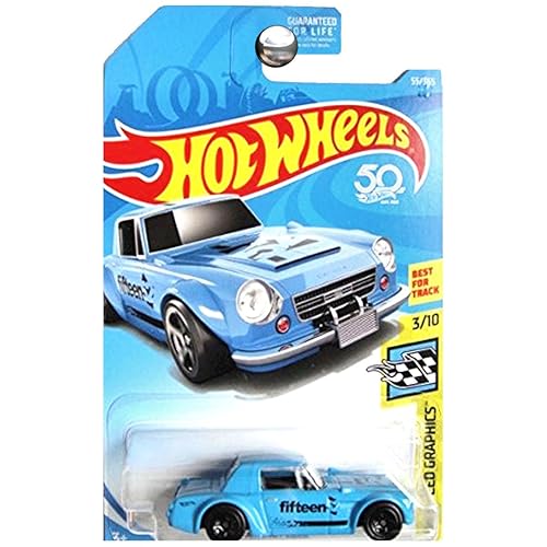 Hot Wheels 2018 50th Anniversary HW Speed Graphics Datsun Fairlady 2000 55/365, Light Blue