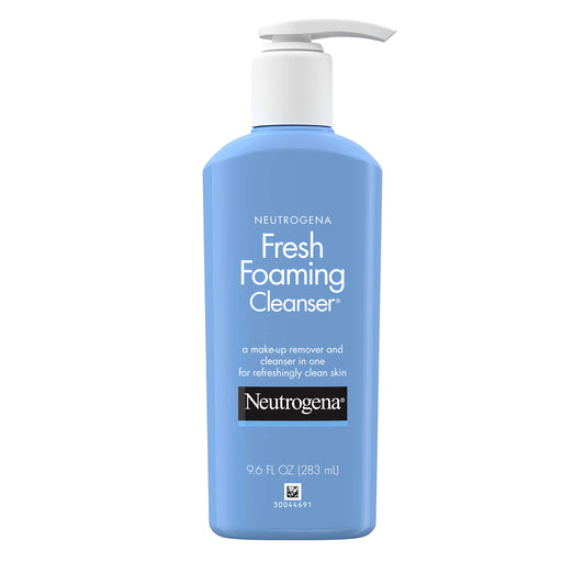 Neutrogena Fresh Foaming Gentle Daily Facial Cleanser & Makeup Remover, Oil-, Soap- & Alcohol-Free, Removes Dirt, Oil & Waterproof Makeup