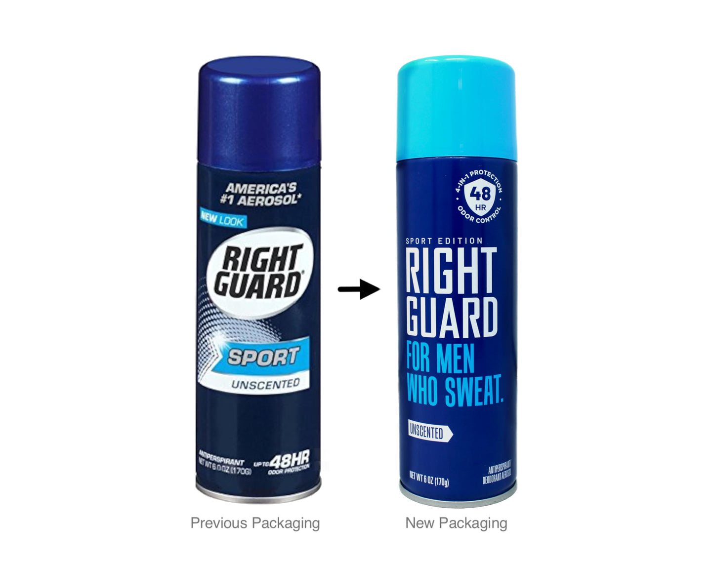 Right Guard Sport 6 Ounce Aerosol Unscented 48Hr Antperspirant (Pack of 2) Beauty and Personal Care Right Guard