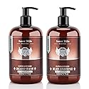 ISNER MILE Beard Wash & Conditioner Set for Men - 17 oz Shampoo with Biotin, Argan & Jojoba Oils for Smooth, Soft, and Strengthened Beard - Sandalwood