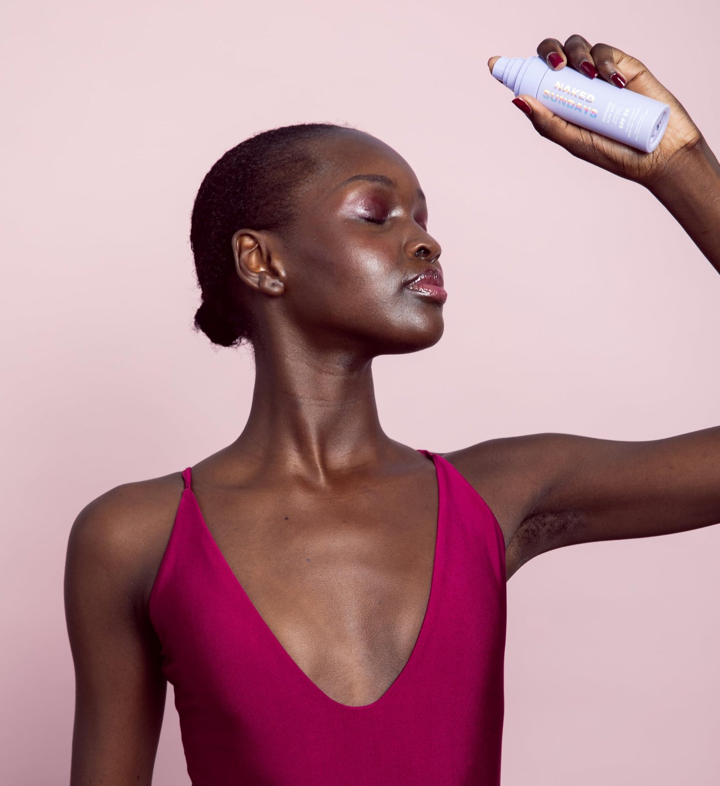Naked Sundays SPF 50 Hydrating Glow Sunscreen Mist for Face, SPF Setting Spray with Hyaluronic Acid, Makeup Setting Spray, Lightweight, Non-Greasy Beauty and Personal Care Naked Sundays