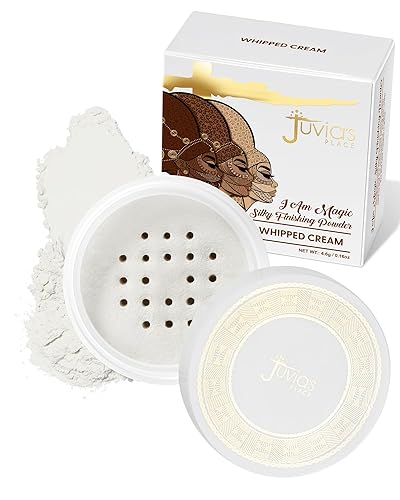 Juvia's Place I Am Magic Silky Finishing Powder Mini - Whipped Cream - Lightweight Loose Face Powder for Women, Makeup for Under Eye & Face - Talc