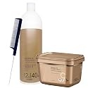 Blonde Me Lightener 9+ Bleach 450g with Blonde Me 12% / 40 Volume Developer 1L and Pin Tail Comb - Professional Hair Bleach Kit for Maximum Lift