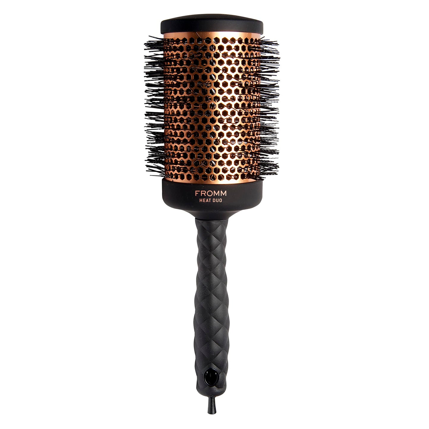 Fromm Heat Duo Copper x Ceramic 2.5" Round Brush for Expert Blowouts and Faster Hair Drying, Roller Hairbrush for Anti-static Styling, Smoothing