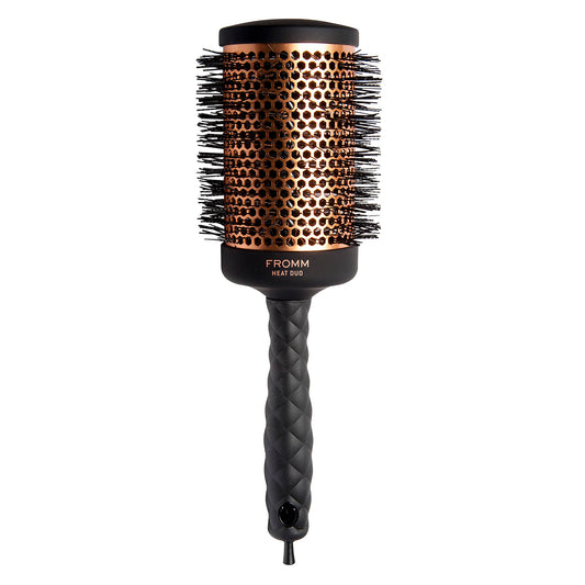 Fromm Heat Duo Copper x Ceramic 2.5" Round Brush for Expert Blowouts and Faster Hair Drying, Roller Hairbrush for Anti-static Styling, Smoothing
