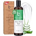 Beauty by Earth Aloe Vera Gel - USA Made with Natural & Organic Ingredients, Pure Aloe Vera Plant Gel for Face Mask, Hair & Skin with Vitamin C & E