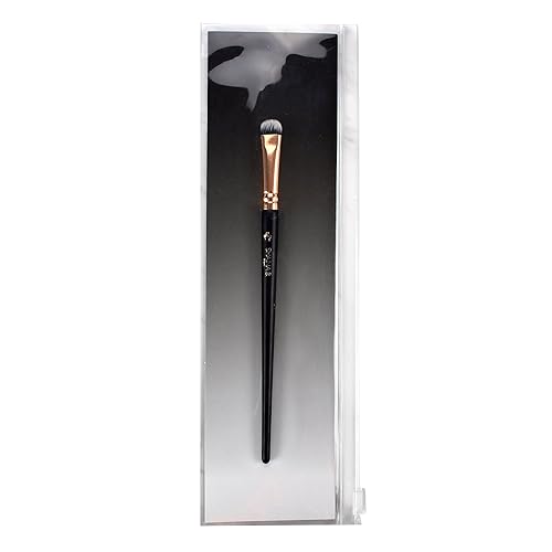Shaina B. Miami Eyeshadow Smudge Brush for Eye Makeup - Rounded Dense Eye Shadow Brush with Soft Synthetic Bristles for Blending Cream, Powder