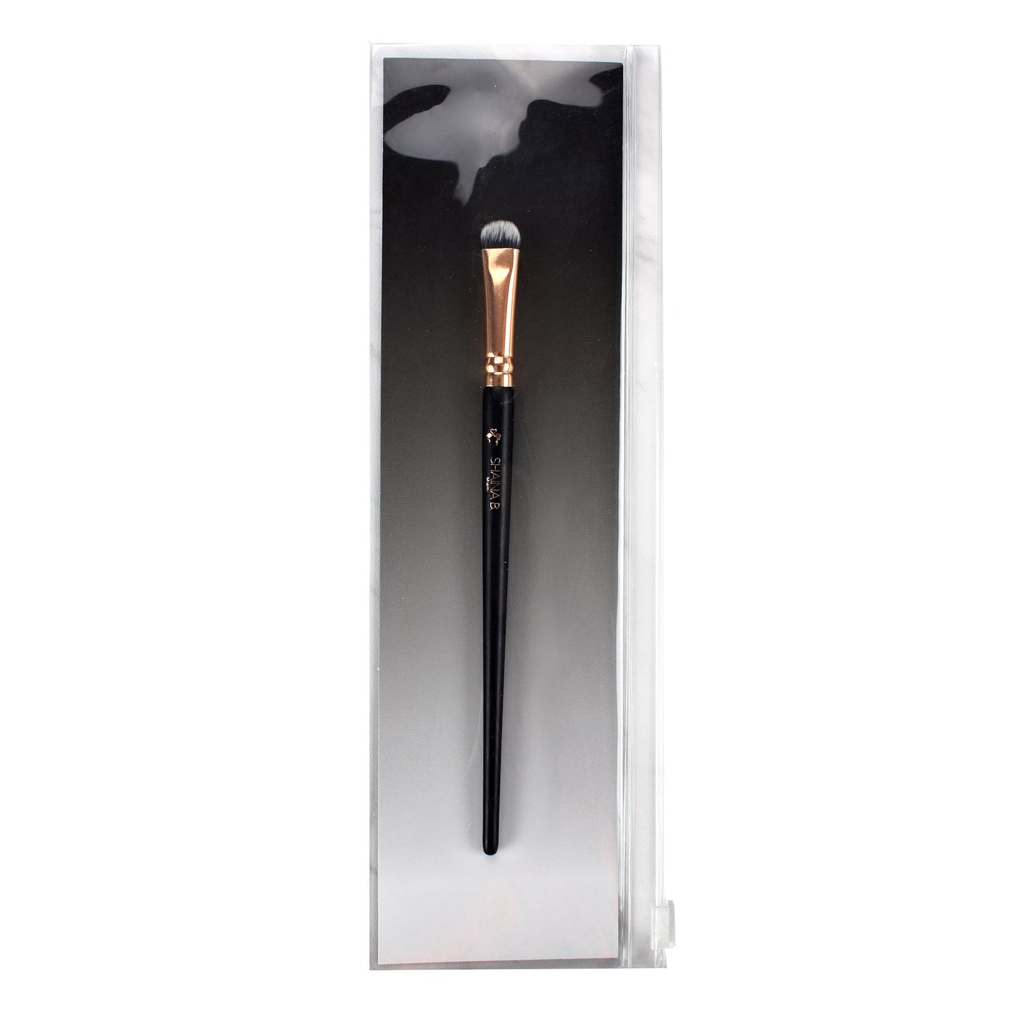 Shaina B. Miami Eyeshadow Smudge Brush for Eye Makeup - Rounded Dense Eye Shadow Brush with Soft Synthetic Bristles for Blending Cream, Powder