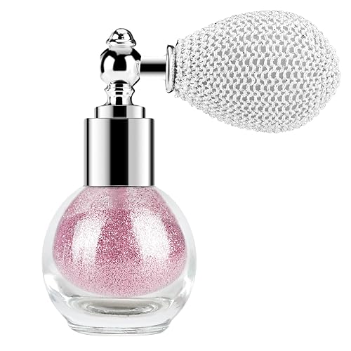 Glitter Powder Spray, Loose Shimmer Powder, Highlighter Spray Makeup for Face Body Hair, Lasting Glitter Hairspray, Cosmetic Sparkling Body Makeup