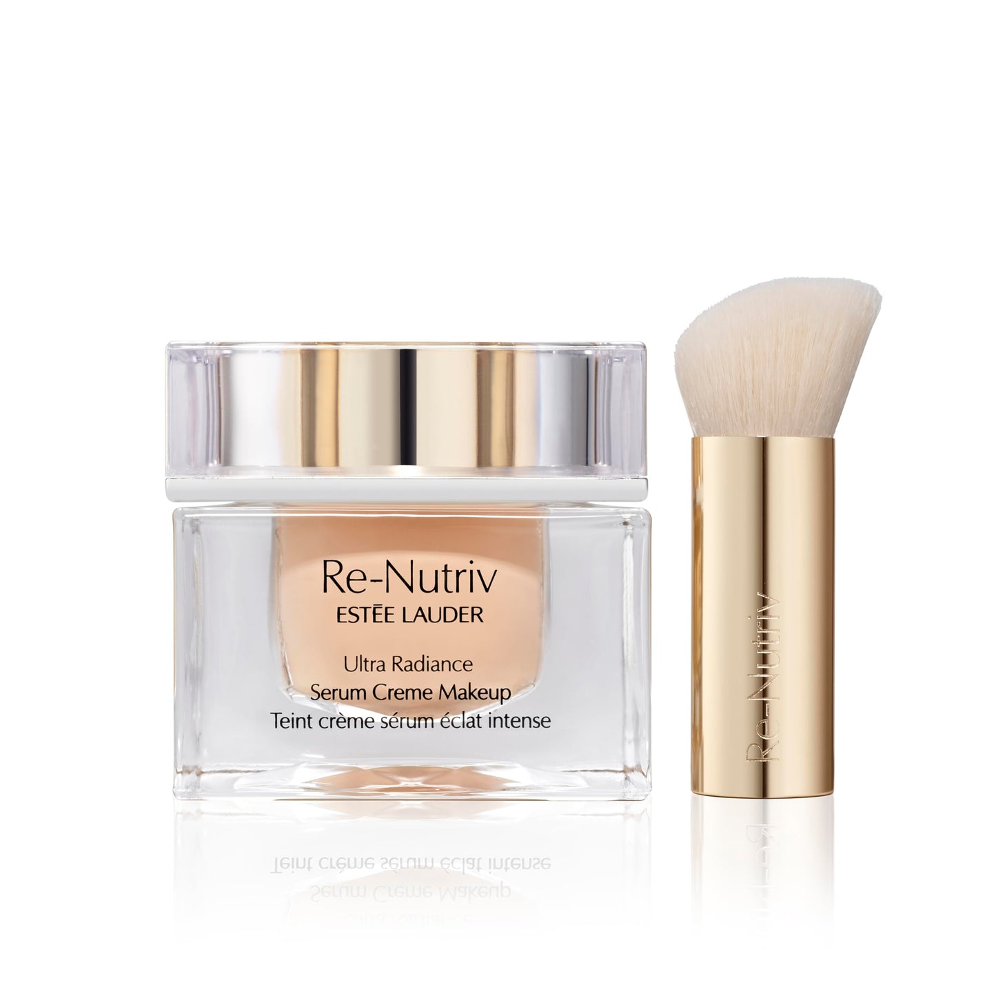 Estée Lauder Re-Nutriv Ultra Radiance Serum Creme Makeup | Luxury Foundation with Hyaluronic Acid | 12-Hour Wear & Hydration, 1C0 Cool Porcelain, 1 Fl