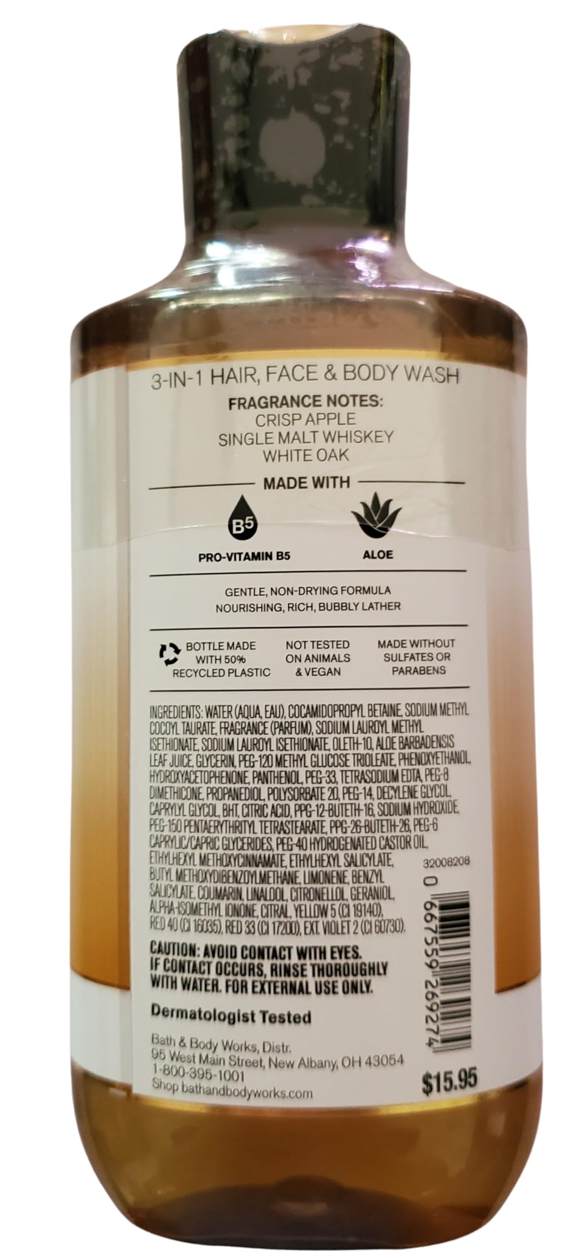 Bath & Body Works Whiskey Reserve 3-in-1 Hair, Face & Body Wash and Bar Soap