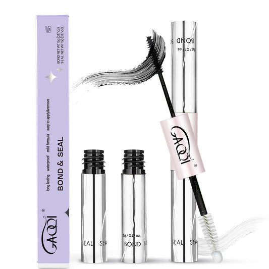 GAQQI Lash Cluster Glue, Lash Bond and Seal Waterproof, Bond & Seal Eyelash Glue for Clusters, Eyelash Adhesive Black Long-Lasting 72H Beauty and Personal Care GAQQI Default Title