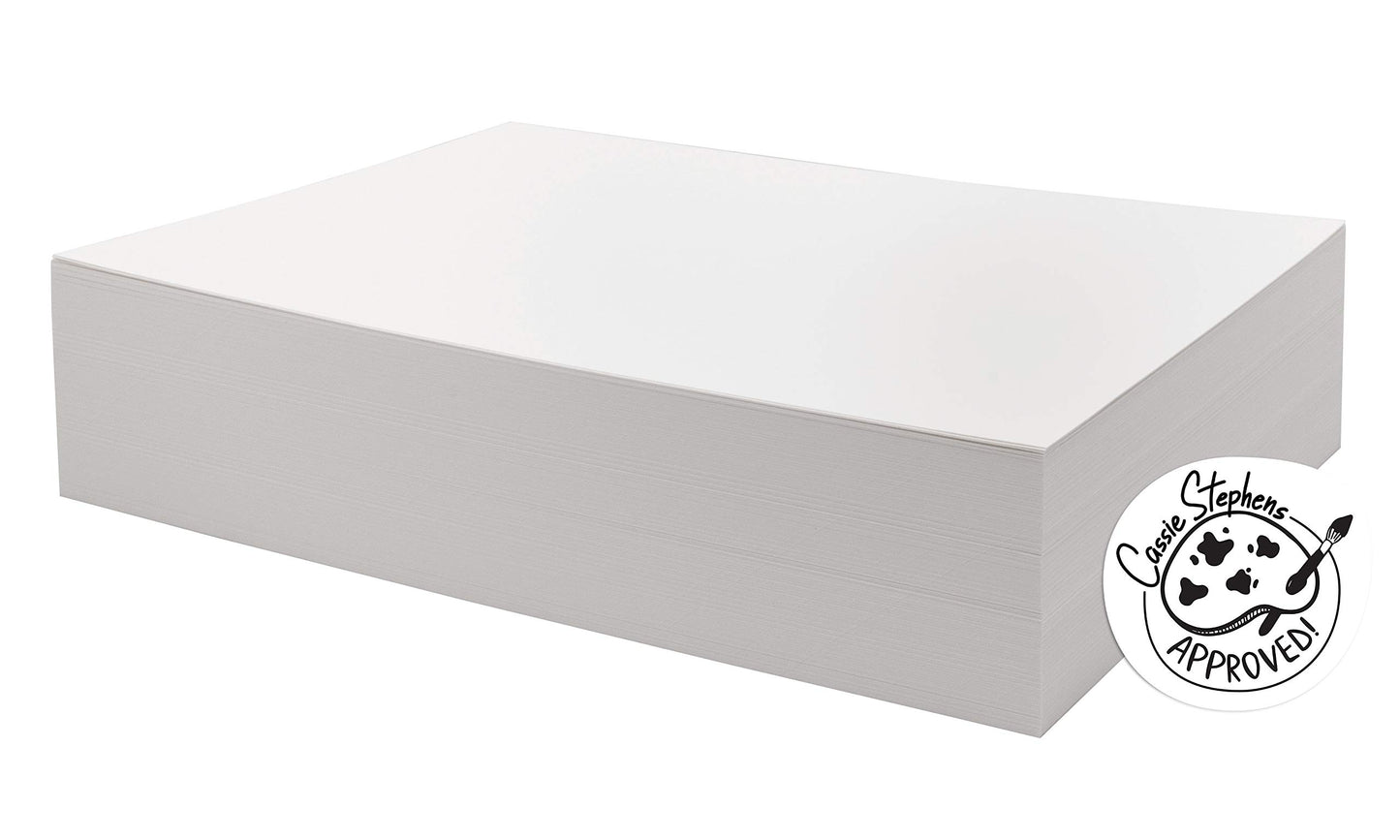 UCreate Watercolor Paper, White, Bulk, 90lb., 9" x 12", 250 Sheets