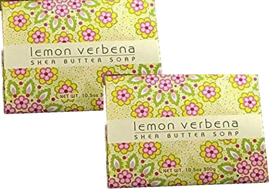 Greenwich Bay Trading Company Set of Two 10.5 oz Shea Butter Soap Bars (Lemon Verbena)