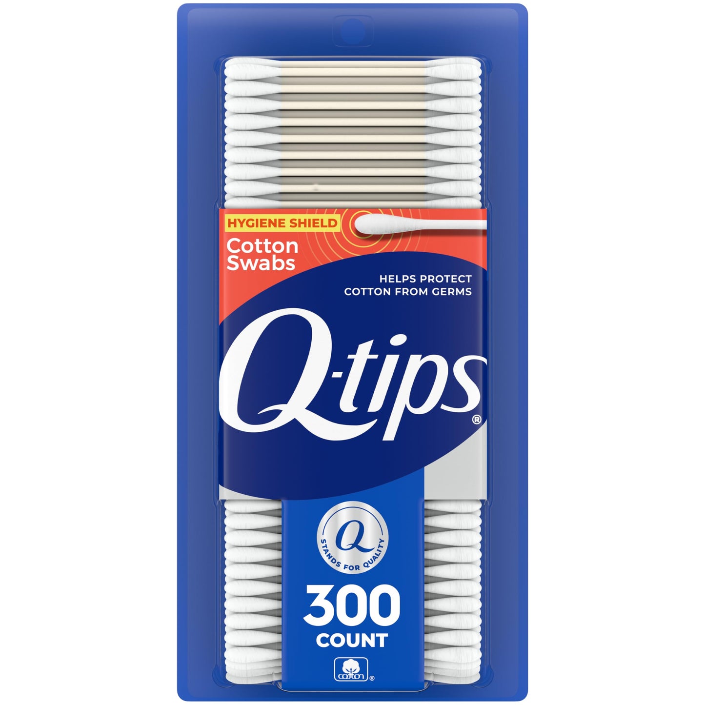 Q-tips Antimicrobial Cotton Swabs Cotton Buds for Cleaning Antimicrobial Treated to Help Keep Swabs Fresher 300 Count Beauty and Personal Care Q-tips Default Title