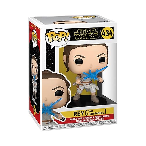 Funko POP Star Wars: The Rise of Skywalker Ep. 9 - Rey with 2 Light Sabers Collectible Vinyl Bobblehead