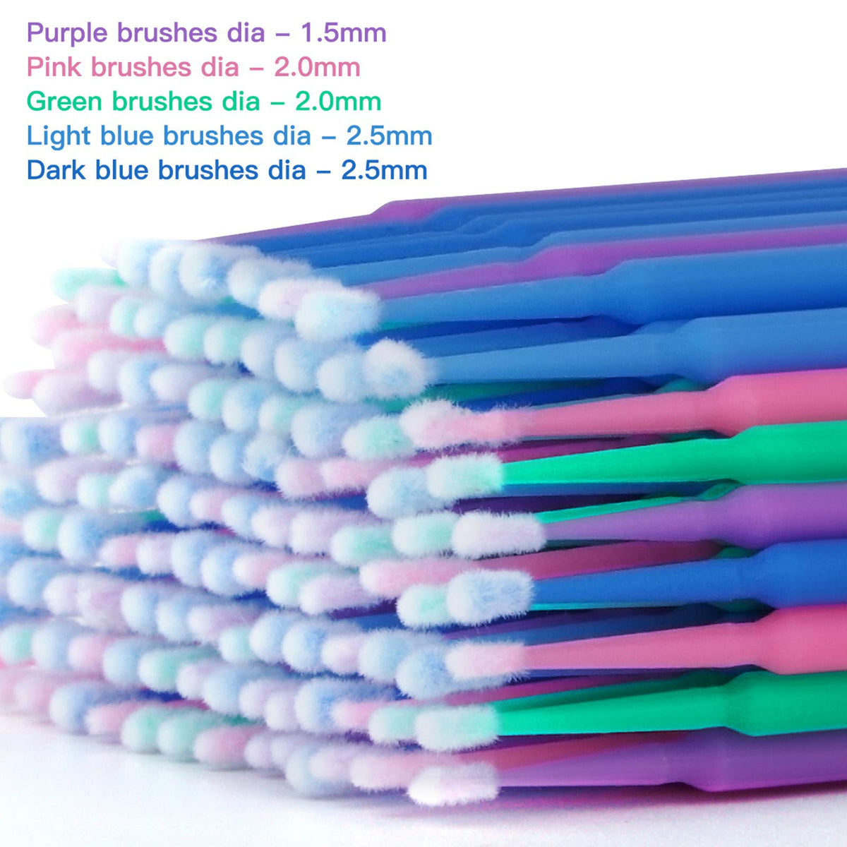 Cuttte 500PCS Disposable Micro Swabs for Eyelash Extension, Micro ...