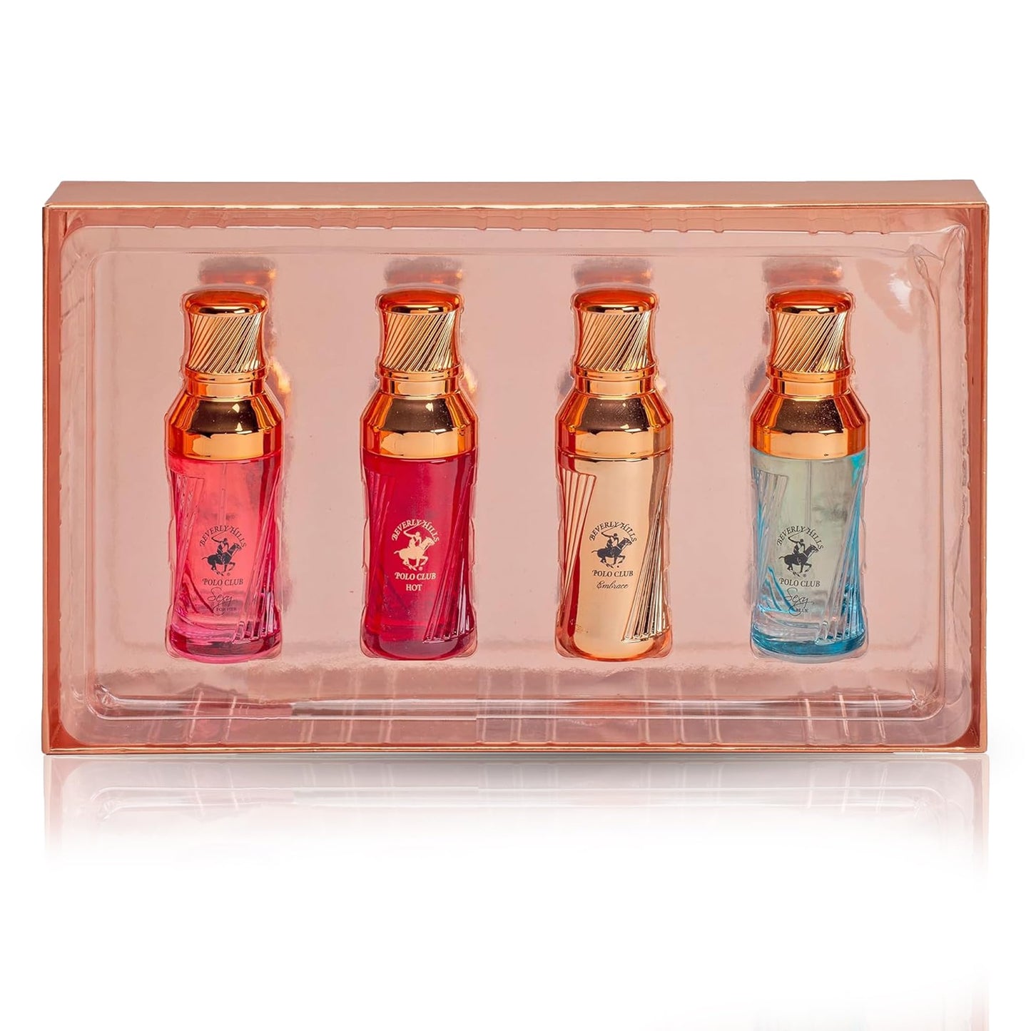 Beverly Hills Polo Club BHPC Perfume Gift Set for Women | 4 Piece Eau de Parfum Sexy, Sexy Blue, Hot, Embrace Fragrances