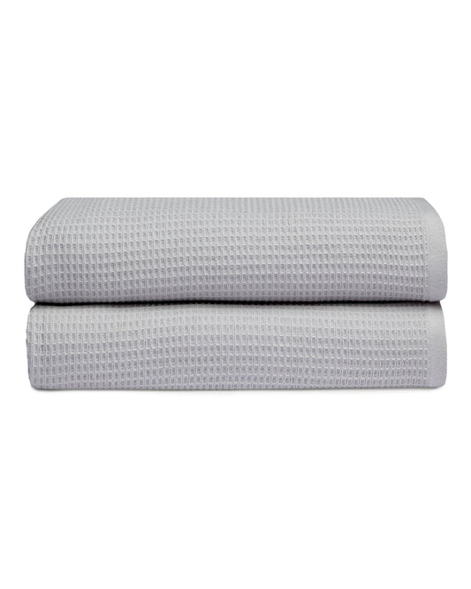 Cozy Earth Waffle Bath Towels - 60% Cotton 40% Viscose from Bamboo Bath Towels 30 x 58 Inches - Soft & Absorbent Terry, Reversible Mini Textured…